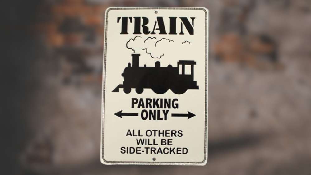 Metal Sign Train Parking Only Adult Fan Gifts