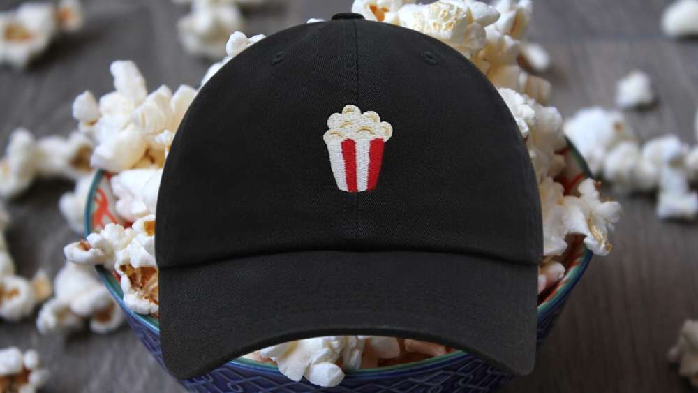 Denim Cap Popcorn Themed Classic Adjustable Baseball Hat