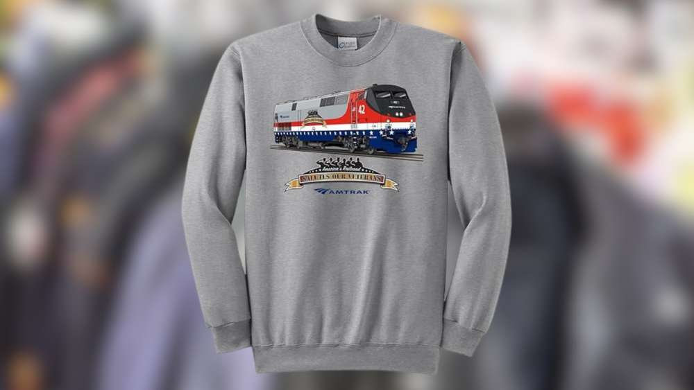 Amtrak Veterans Tribute Authentic Railroad Sweatshirt Fan Gifts