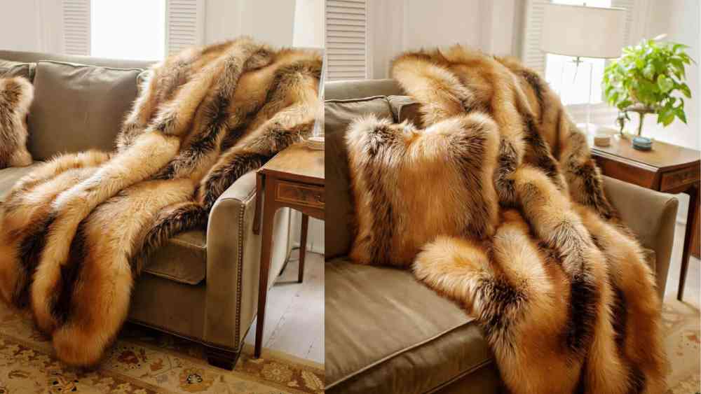 Long Hair Soft Blanket Warm Gift For Wife
