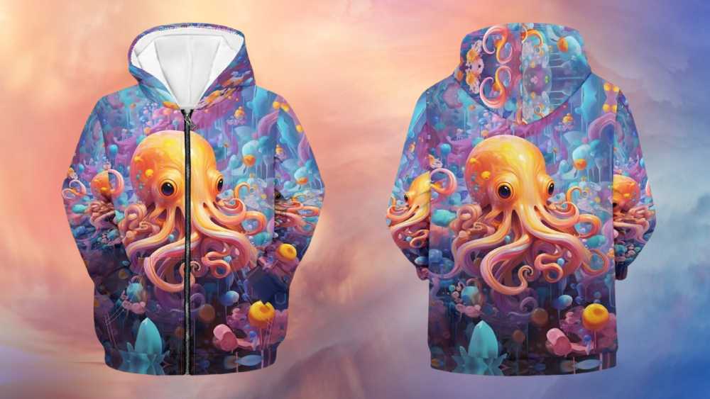 Kraken 100% Polyester Hoodie