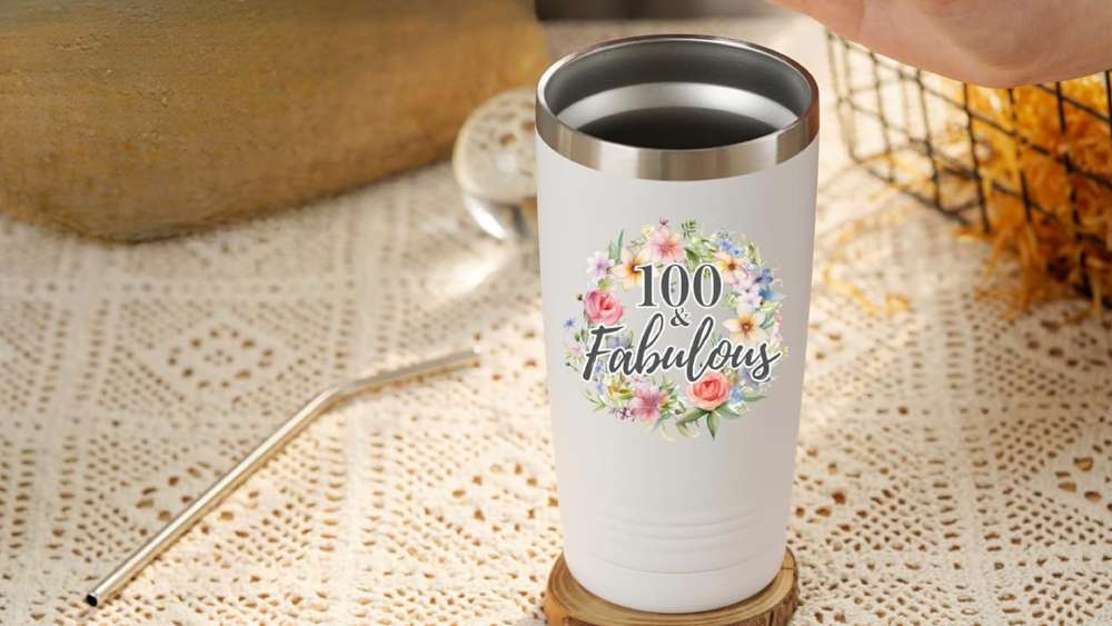 Tumbler Thermos 100th Birthday Gifts For Grandma