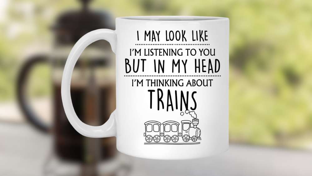 Funny Train Mug Ceramic Coffee Cup Gifts