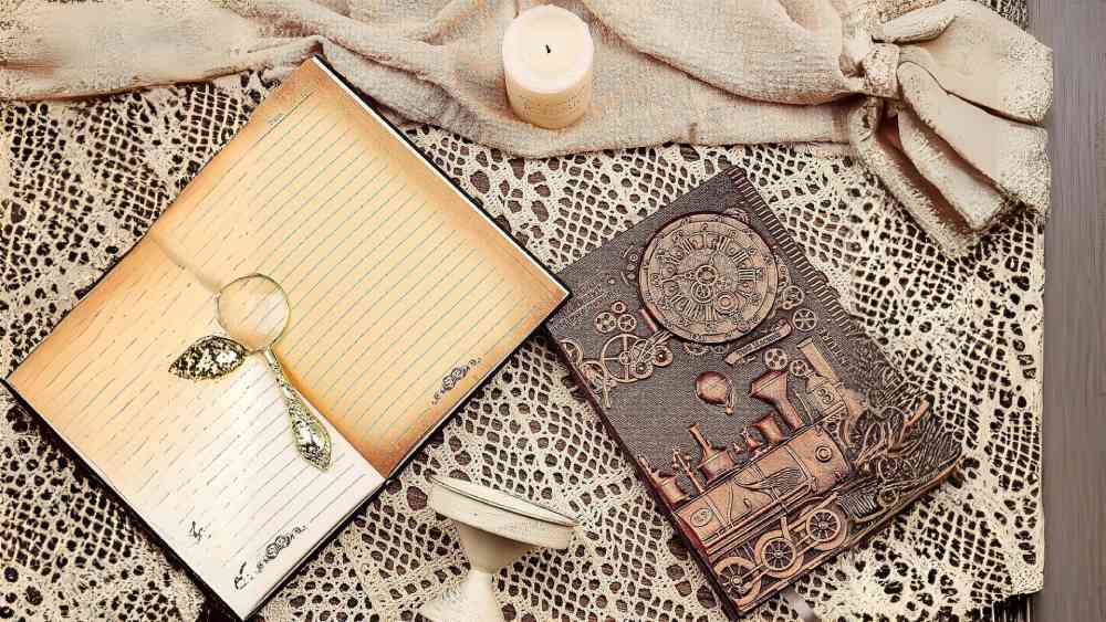 3D Train Vintage Leather Journal Notebook With Pen