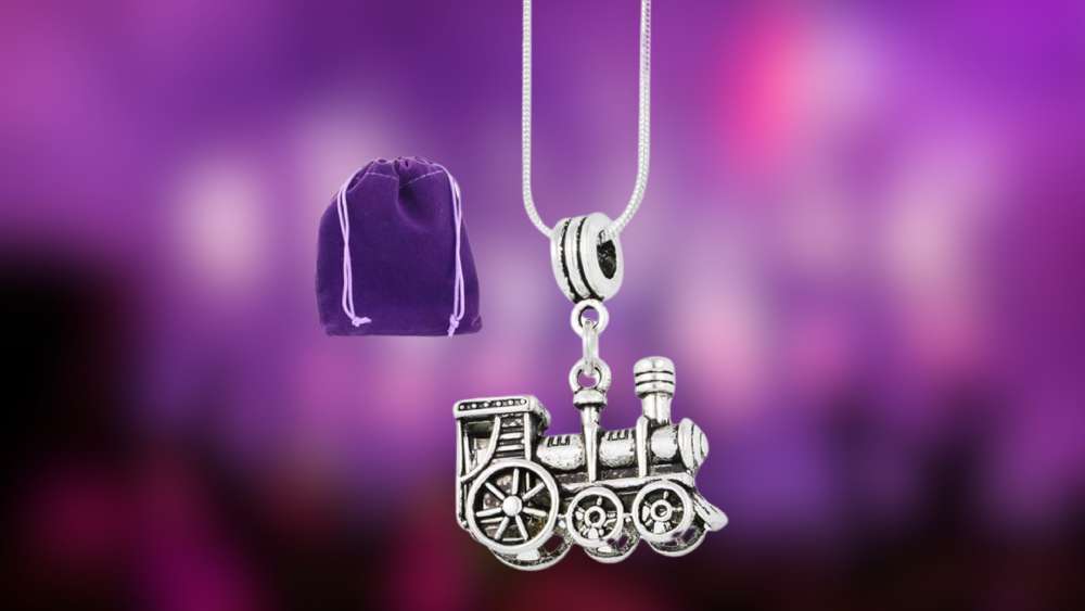 Train Charm Necklace Pendant On Chain Adult Gifts