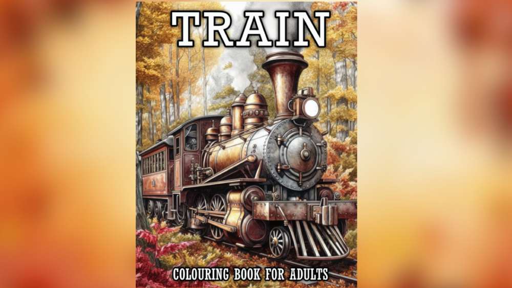 Trains Coloring Book for Adults Enthusiast Gifts