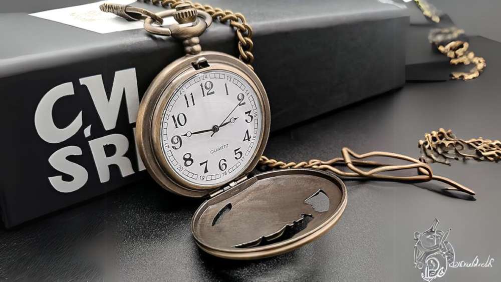 Quartz Pocket Watch Vintage Bronze Steam Train Gifts