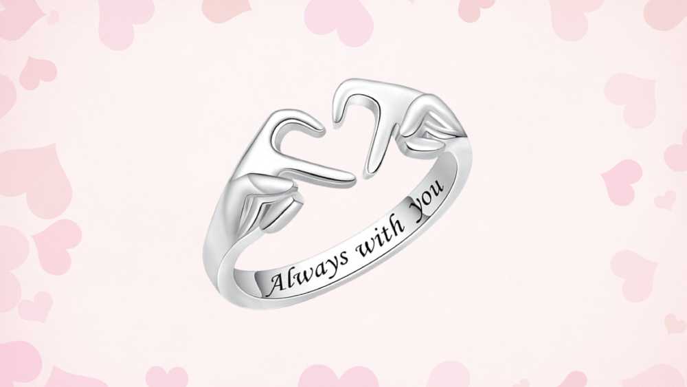 Sterling Silver Ring Friendship Promise Love Heart Rings