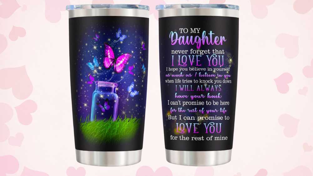 To My Daughter Rose Stainless Steel Tumbler