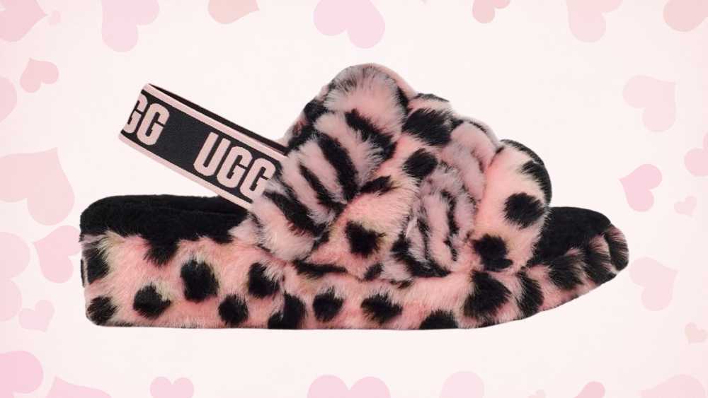 UGG Womens Fluff Yeah Cali Collage Slipper