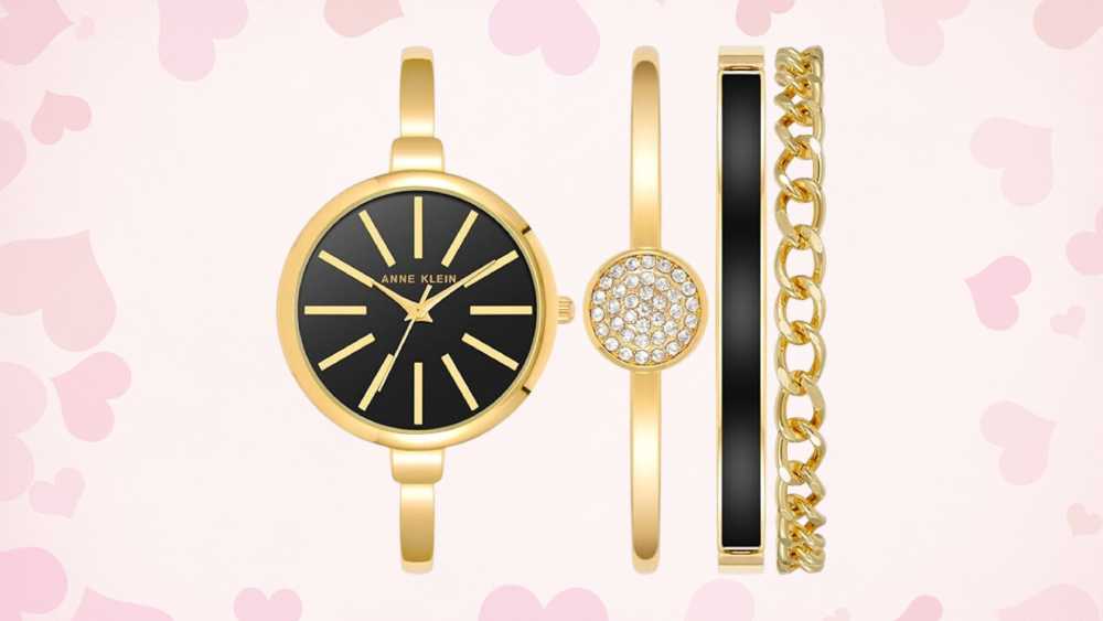 Anne Klein Womens Bangle Watch and Bracelet Set