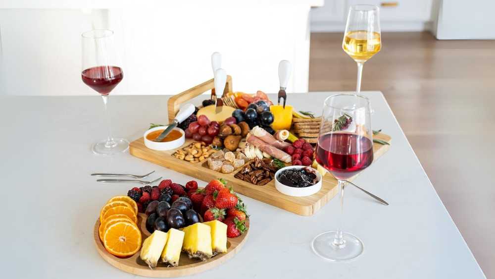 Bamboo Cheese Charcuterie Board Gift Set