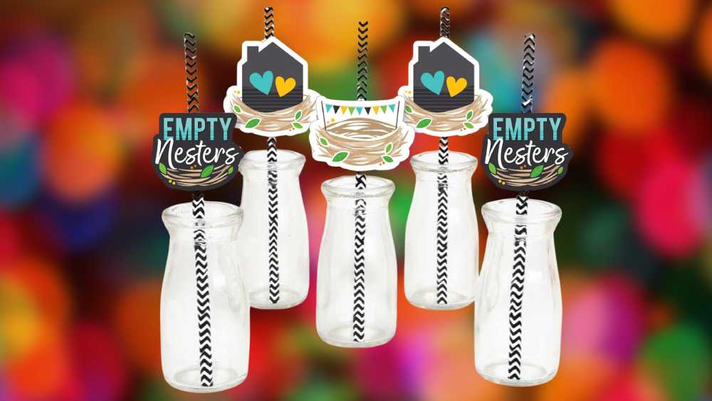 Empty Nesters Paper Straw Decor Gift Set