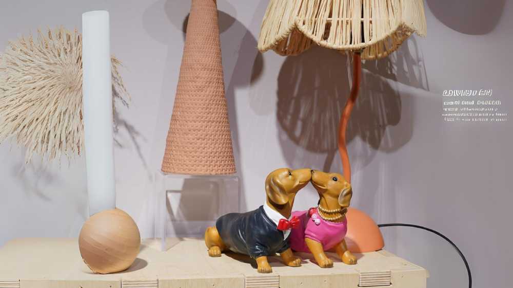 Wooden dog kissing Gift for Empty Nesters