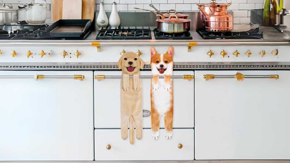 Golden Retriever Dog Hand Towels for Bathroom Kitchen