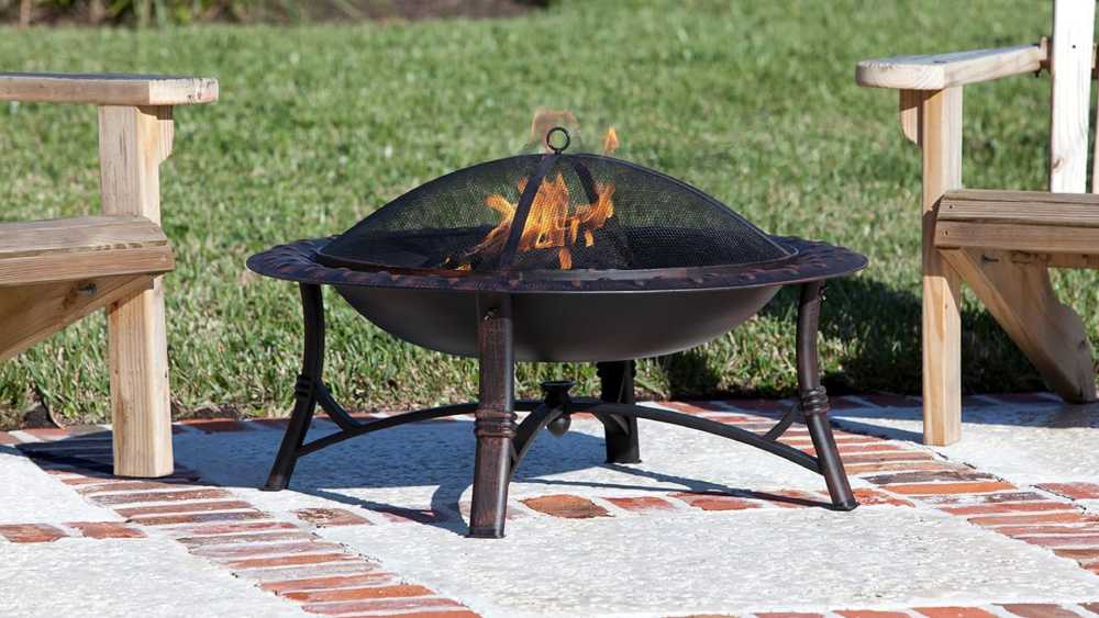 Fire Pit Roman Brushed Painted Steel Firepit Fireplace