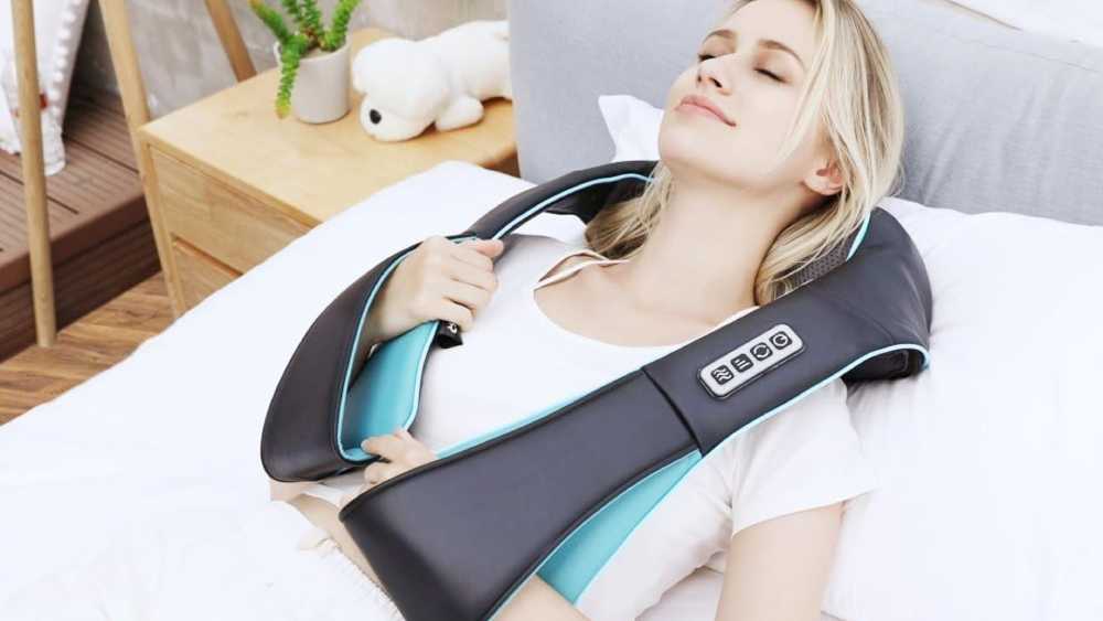 Shiatsu back shoulder and neck massager with heat