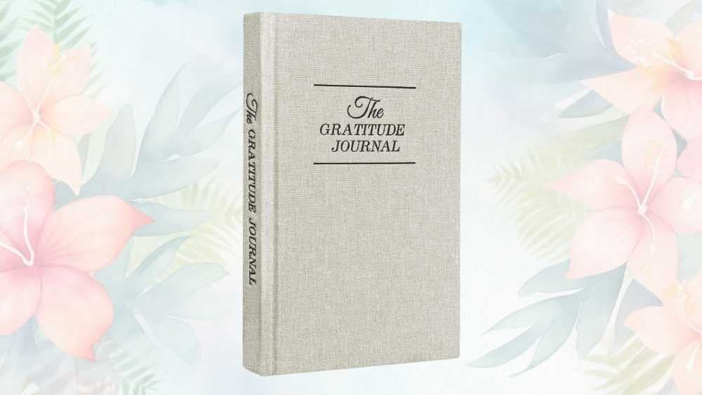 Simple guided five minute gratitude journal and planner
