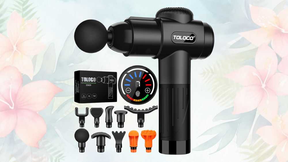 Hand-held percussion deep tissue muscle massage gun