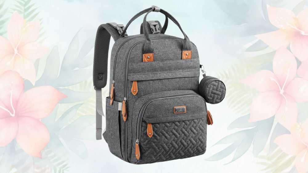 Large capacity diaper bag backpack with USB port