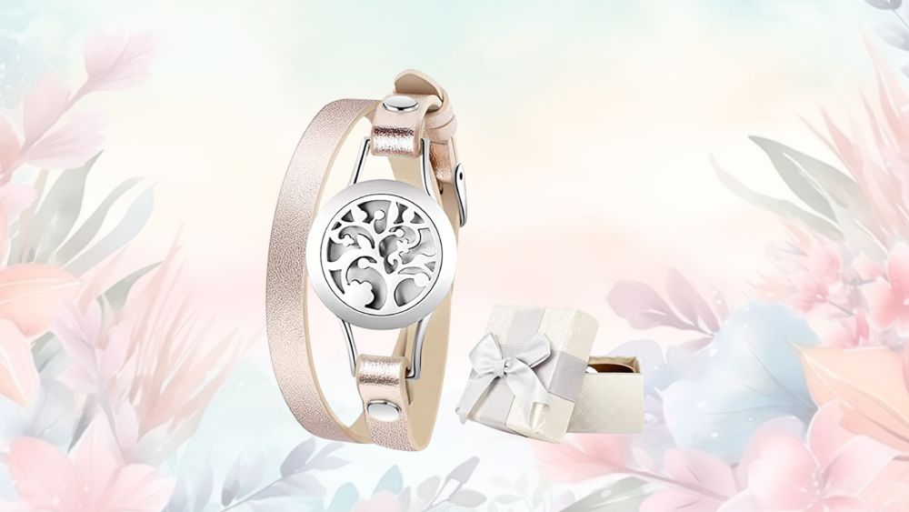 Aromatherapy Bracelet Oil Diffuser Locket And Leather Band