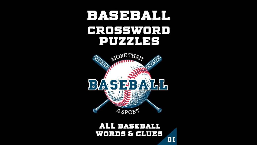Baseball Crossword Puzzles Book ISBN 9798483434153