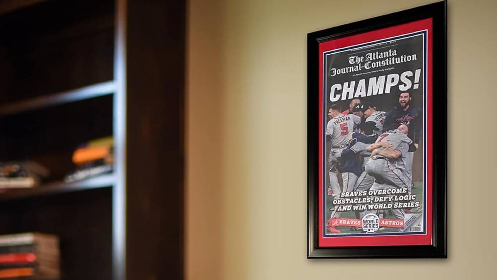 Atlanta Journal Constitution 2021 World Series Framed Newspaper