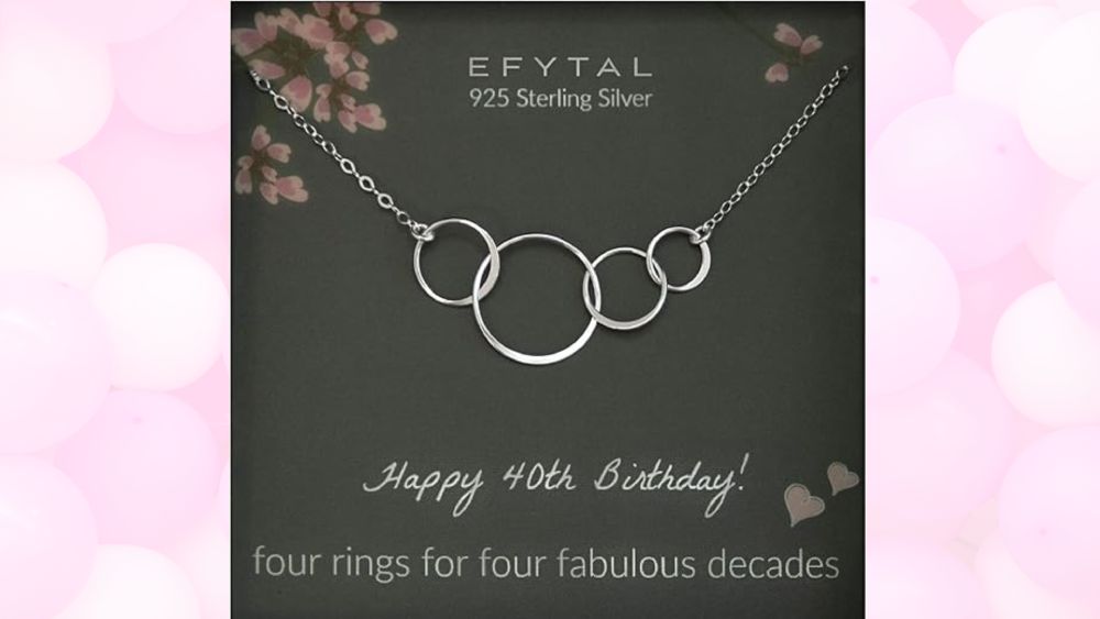 Sterling Silver Four Circle Necklace 
