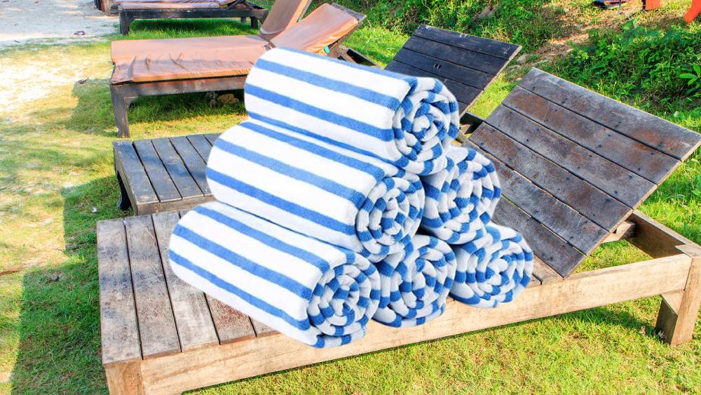 Beach and Pool Towel Set for relaxation by the pool