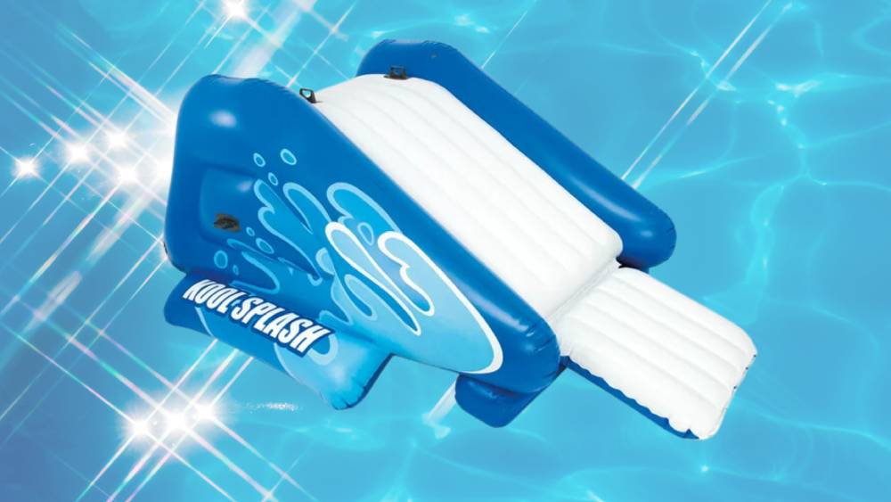 Laughter and cool splashes guaranteed with this inflatable pool slide