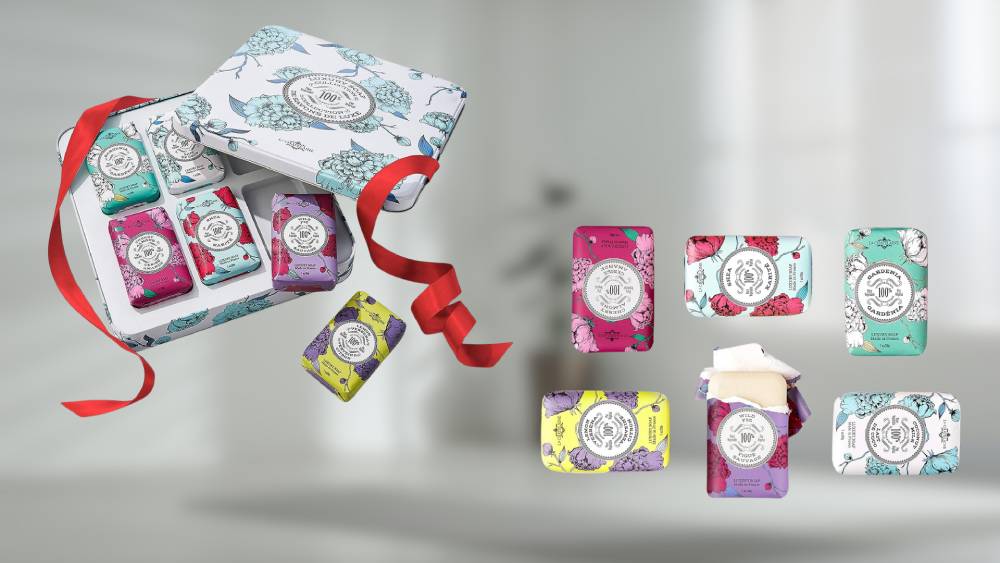 Hand-wrapped soaps from La Chatelaine
