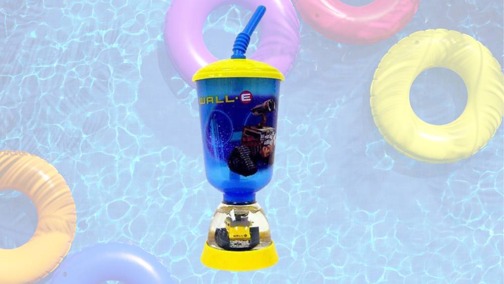 Floating tumblers for keeping drinks cool by the pool