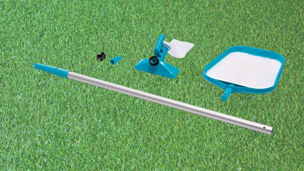 Pool maintenance kit with essential cleaning tools