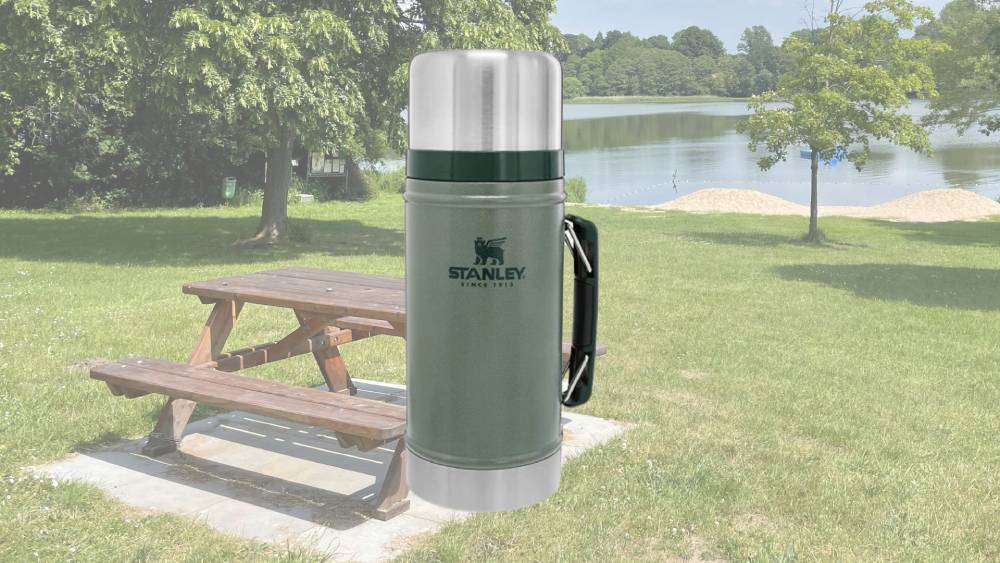 Durable Thermos perfect for poolside beverages