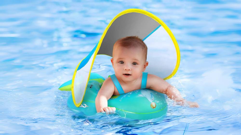 Baby pool float for safe in-water fun for little ones