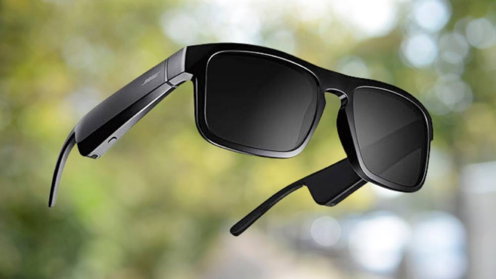 Stylish Bluetooth sunglasses perfect for poolside relaxation