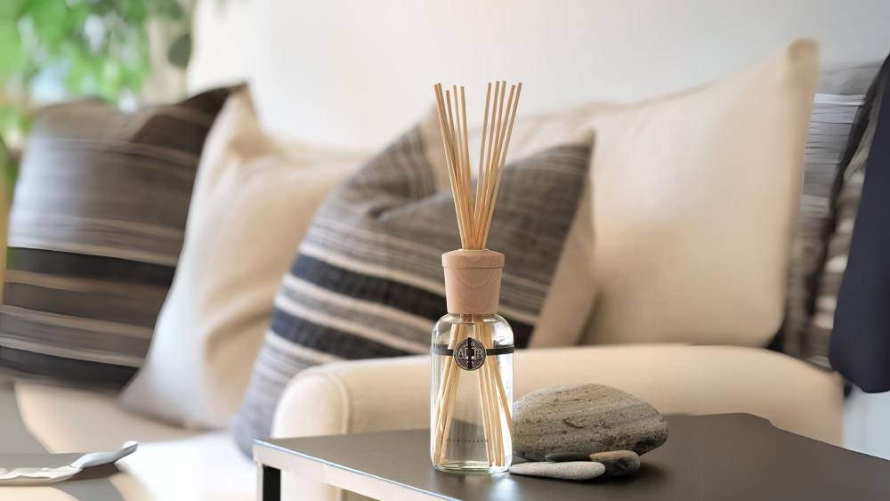 Pineapple ginger fragrance diffuser in a decorative container