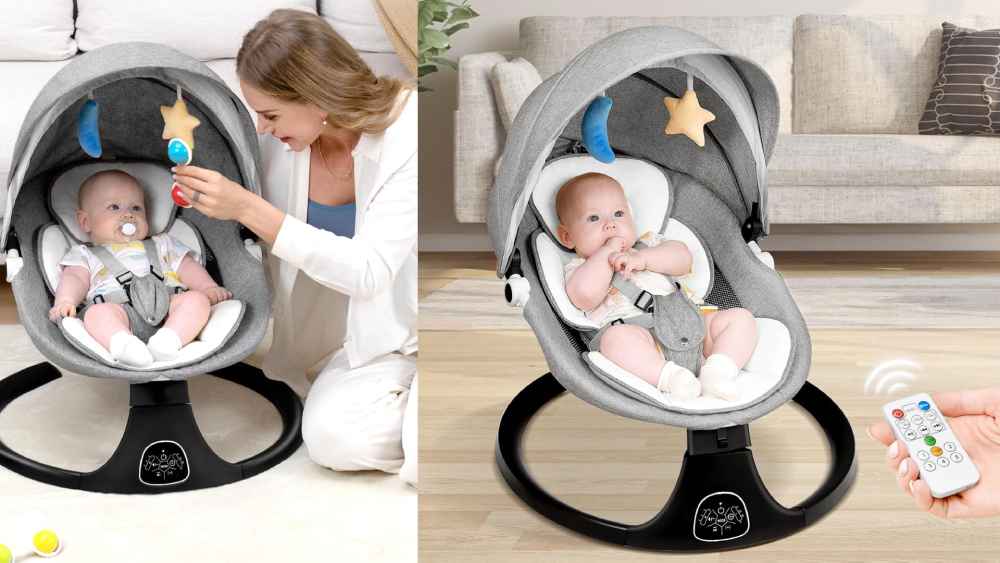 4moms RockaRoo Baby Swing Compact Infant Rocker