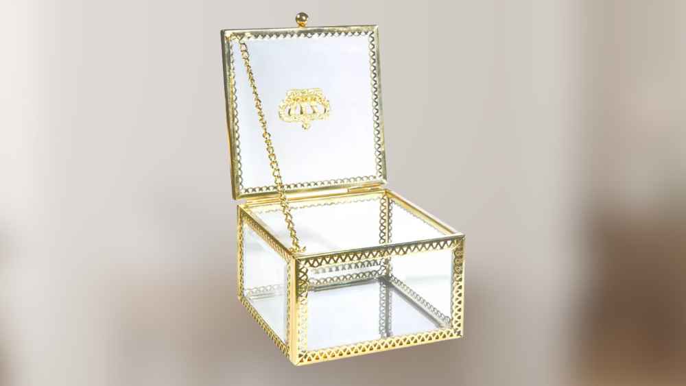 Gold and Glass keepsake box