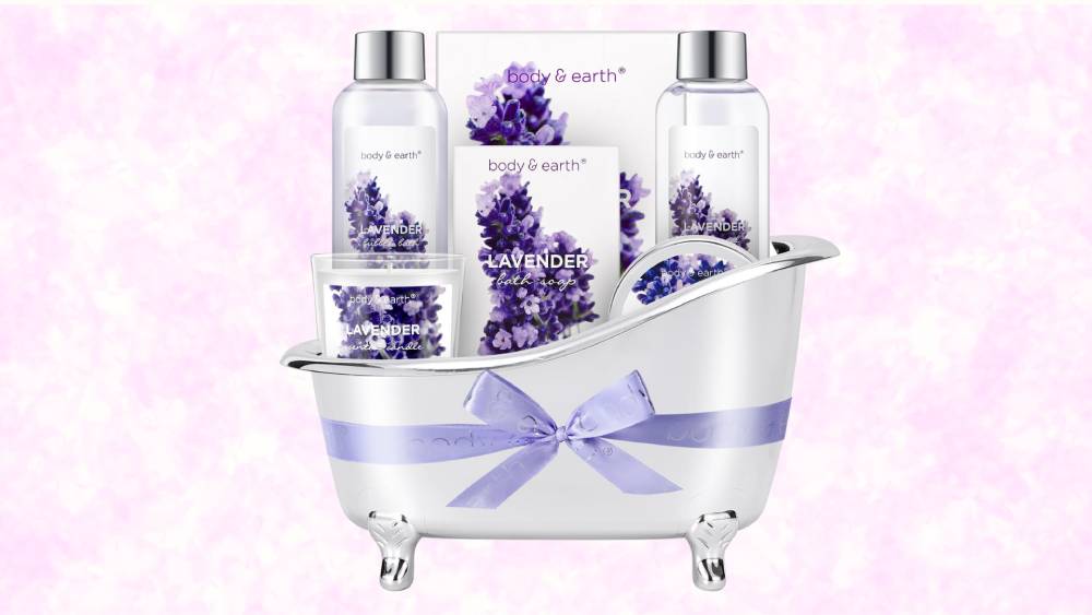Calming lavender bath products for relaxation