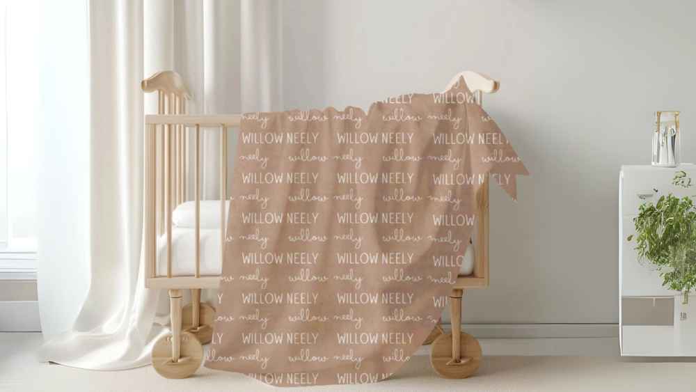 Personalized Baby Name Swaddle Blanket Gift