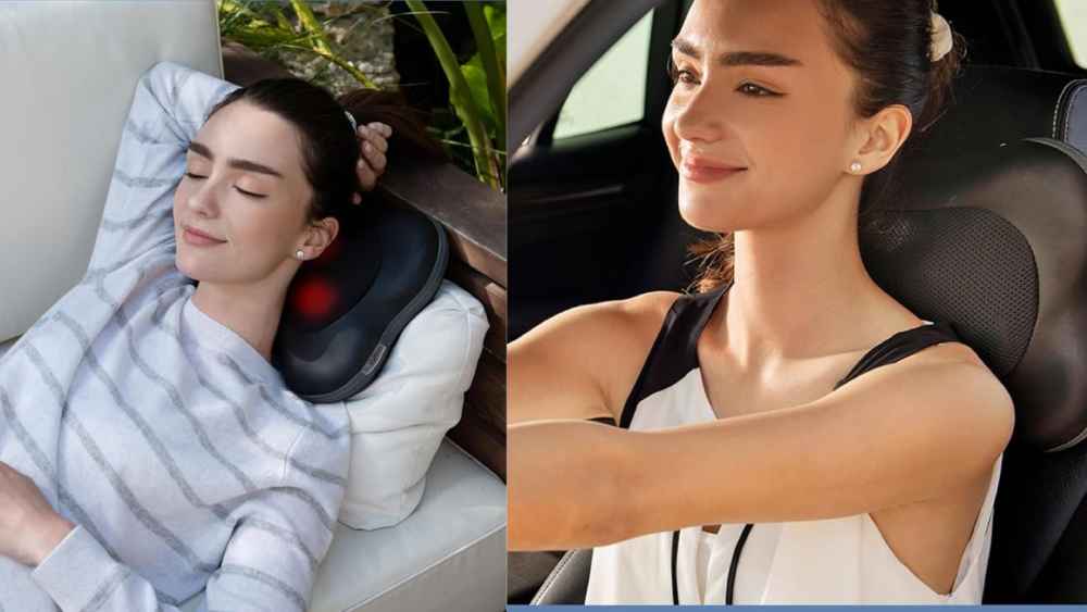 Seat mountable heated shiatsu back and neck massager