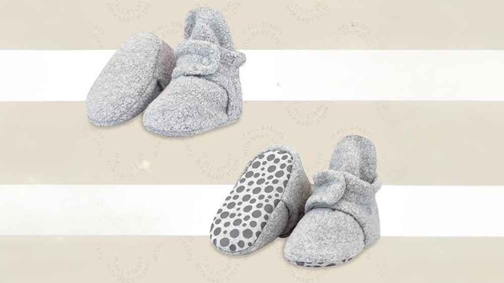 Baby Booties Soft Fleece with Organic Cotton Lining