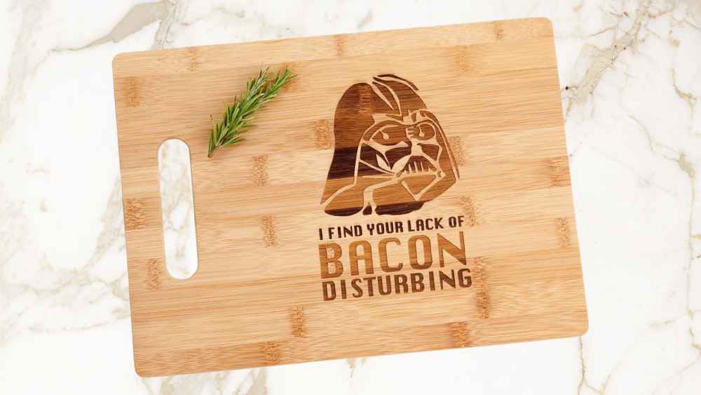 Bamboo Wood Cutting Board Gift Star Wars Fan