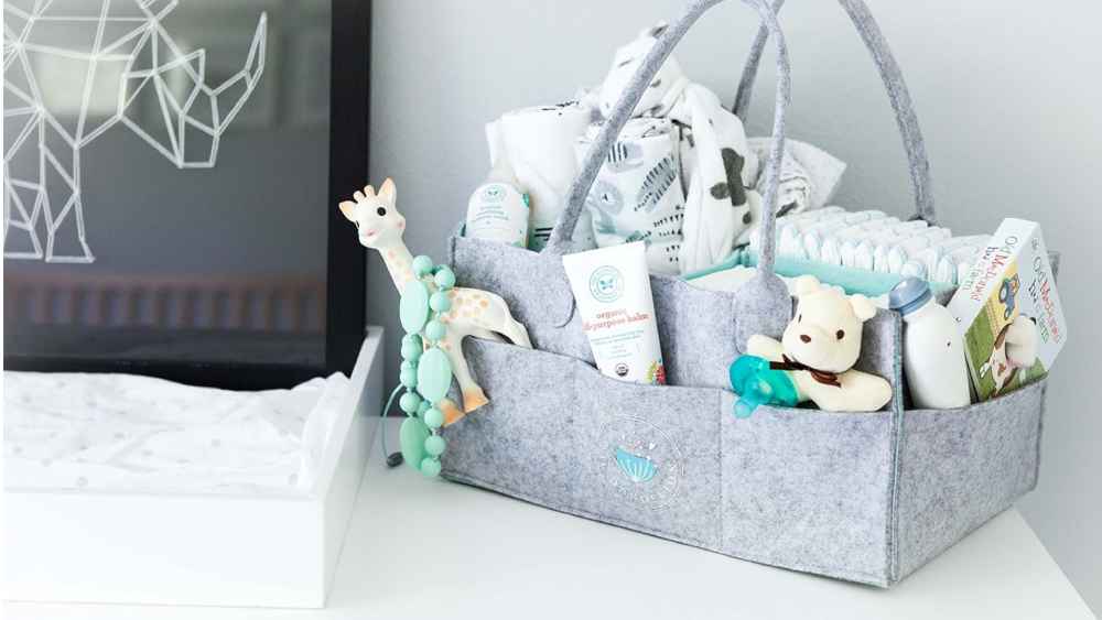 Baby Diaper Caddy Organizer Portable Nursery Storage