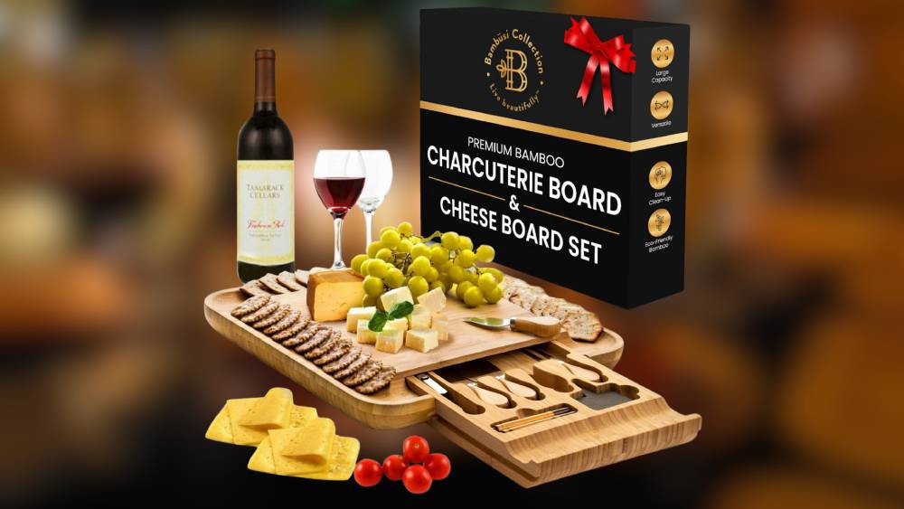 Gourmet charcuterie board gift sets with tools