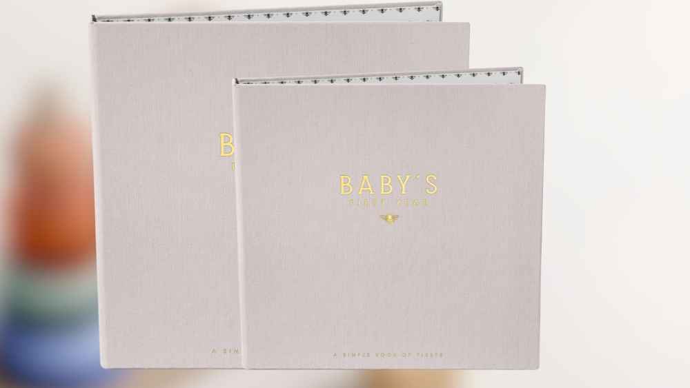 Baby Memory Book Record First Year Milestones Journal Album