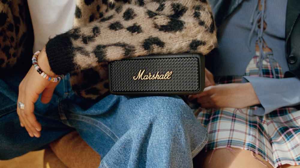 Marshall Emberton Bluetooth Portable Speaker Black And Brass