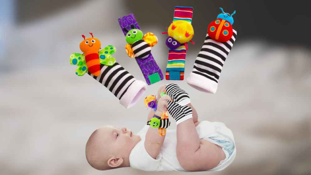 Baby Infant Rattle Socks Toys 3-6 to 12 Months Learning Toy