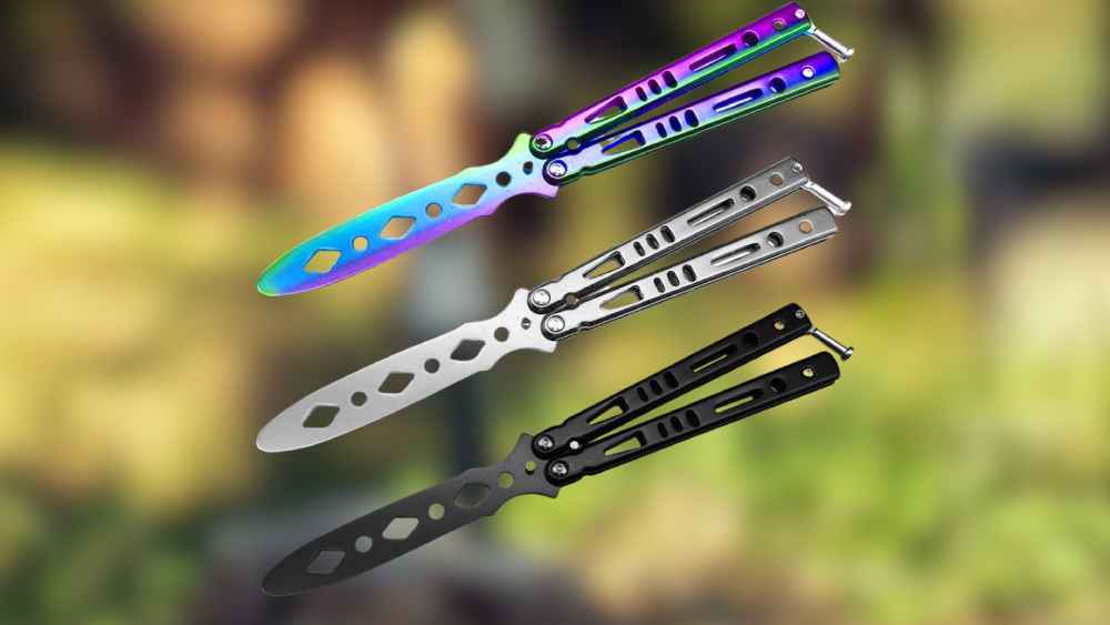 Training Butterfly Knife with unique handle design